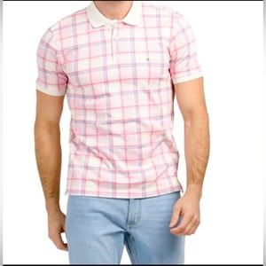 NWT rag & bone Interlock Cotton Plaid Polo.